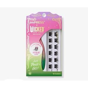 Impress x Wicked for Good Press On Lashes False Eyelash Clusters- color FLY.Fly!